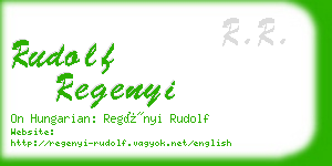 rudolf regenyi business card